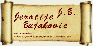 Jerotije Bujaković vizit kartica